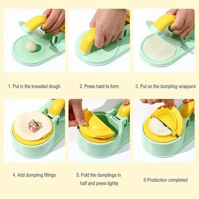 Side view of 3-in-1 snack maker press for dumpling samosa gujiya