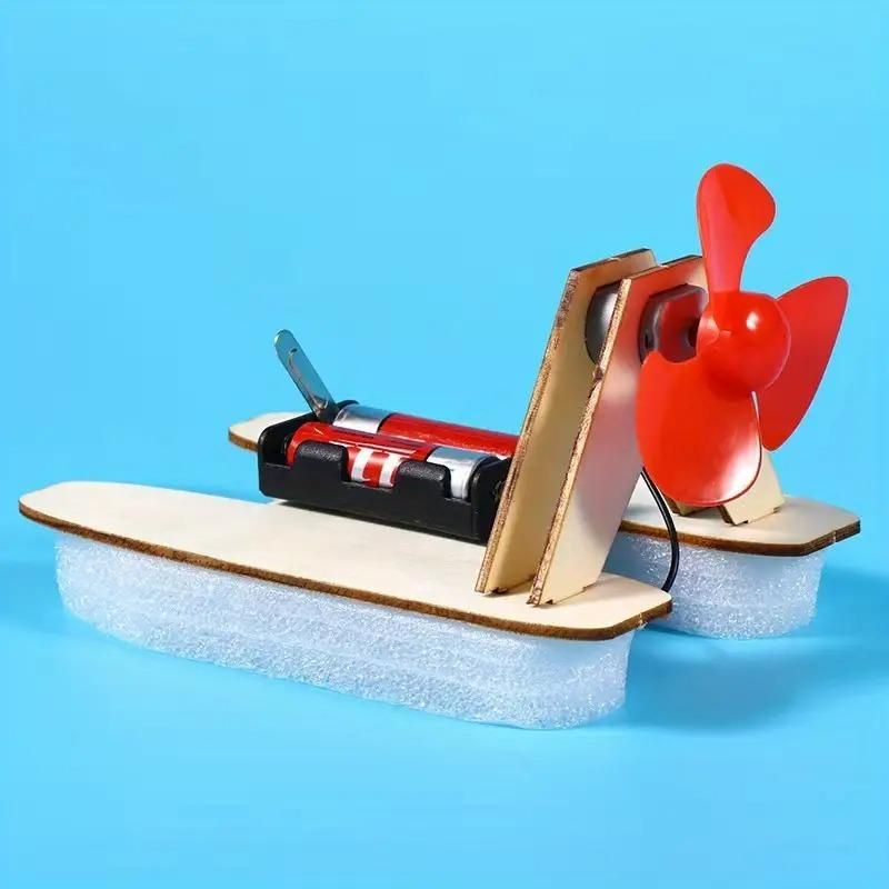 DIY Hovercraft Wind Boat Assembly Toy for Kids