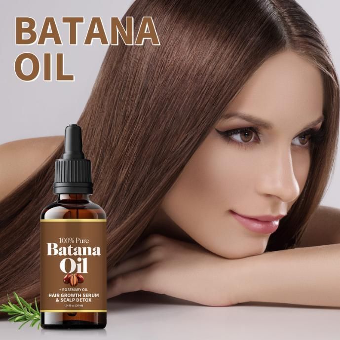 Batana hair oil made with palm kernel oil and rosemary leaf oil for healthy hair growth
