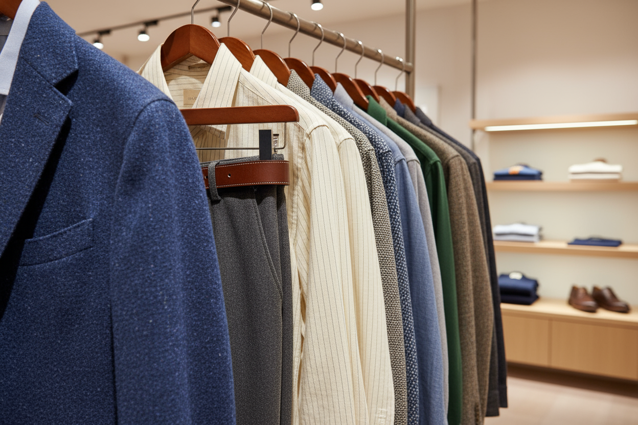 closer look mens cloths in hanger