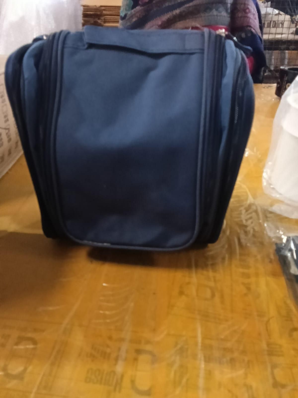 Cosmetic travel organizer bag for makeup and personal care items