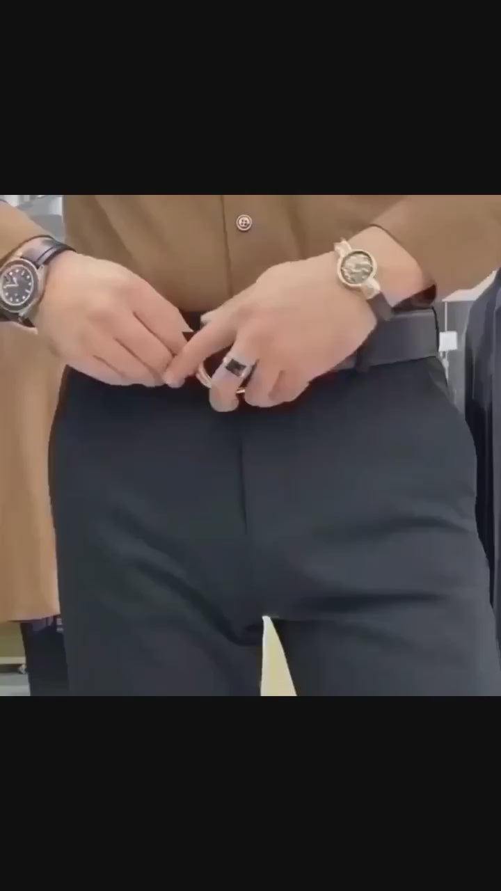 High Elasticity Men’s Classic Pants – Pack of 3 | Comfortable Cotton Regular Fit Casual Pants