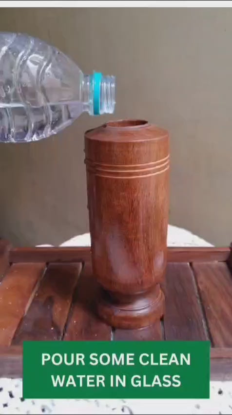 Herbal Wooden TumblerHerbal Wooden Tumbler for Diabetes Control & Joint Pain Relief | Antique Wooden Water Cup | Ayurvedic Detox Tumbler