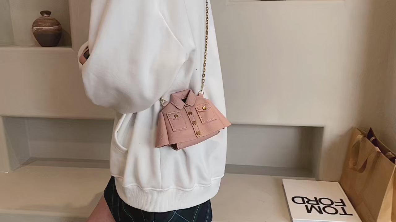 Unique Jacket Shape Sling Bag for Women – Cute TPU Casual Crossbody Purse